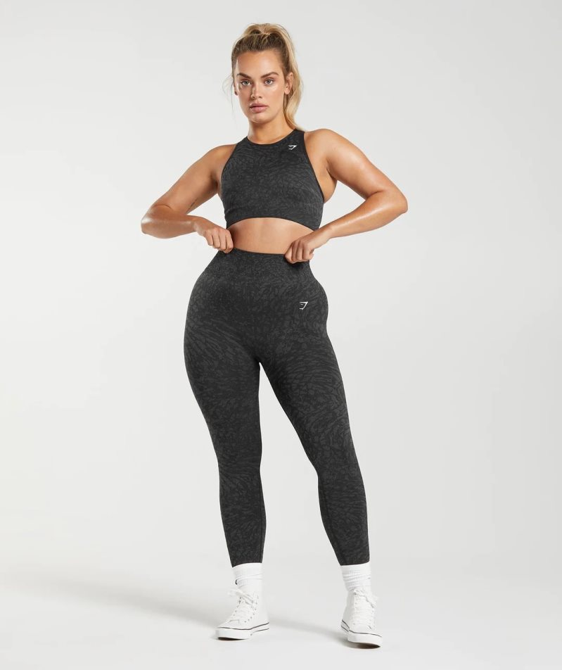 Women's Gymshark Adapt Animal Seamless Leggings Black | CA 15N68D